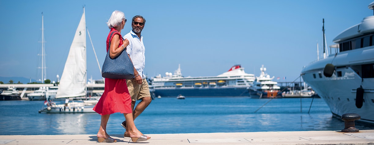 Guests exploring the port of Monaco